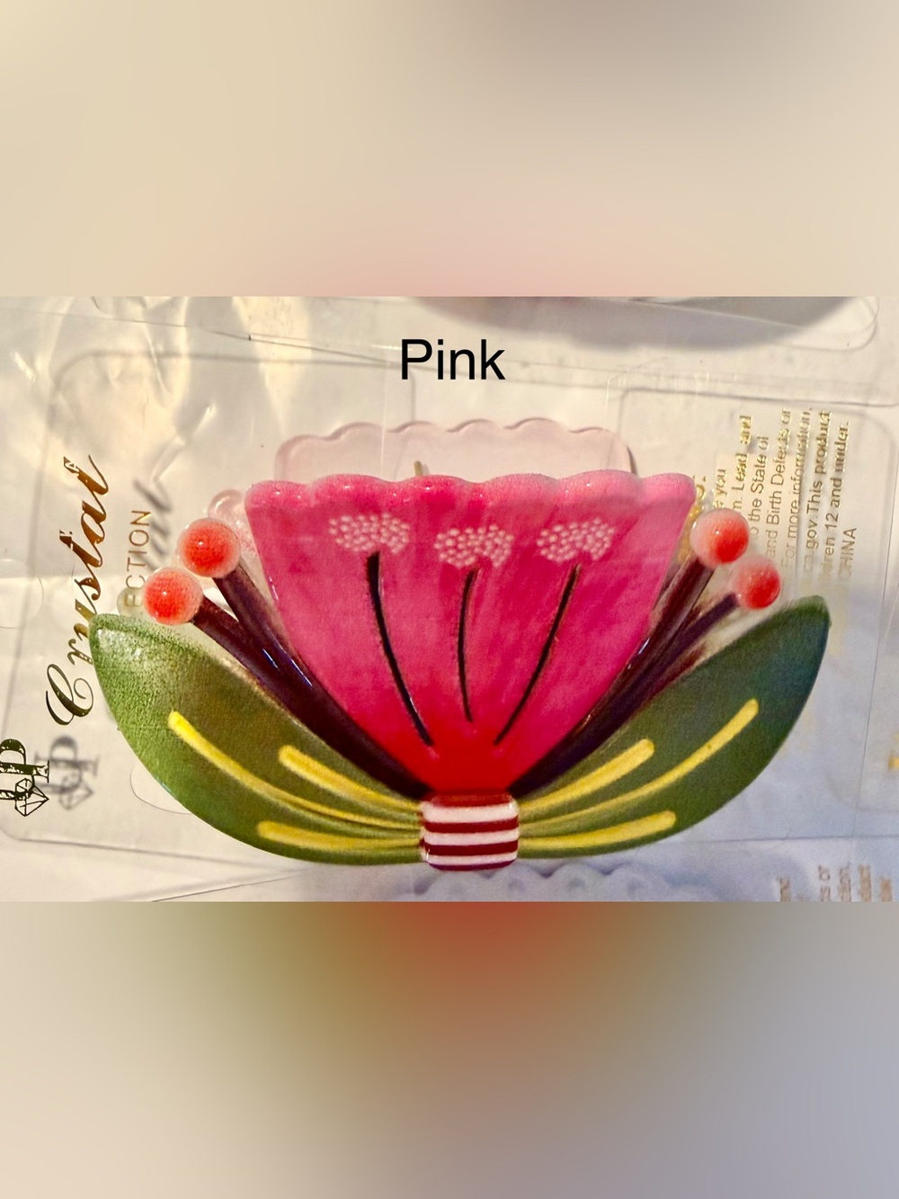 Lotus Flower Acrylic Hair Claw Clip Choose Your Color NWT - Picture 3 of 8